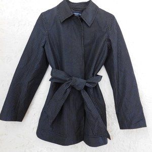 Jones New York black dot raincoat